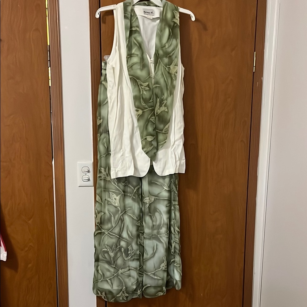 CHANEL Olive and Cream Jumpsuit